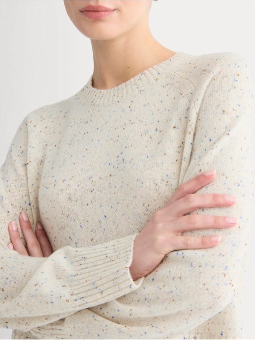 Everlane Cashmere Boxy Crew Sweater in Leslie Donegal Small - EUC - Picture 3 of 7